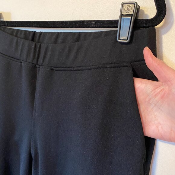 Saint + Sofia US 12 / 28" Inseam Finsbury Pant Black Easy Relaxed Tapered Leg - Picture 7 of 7